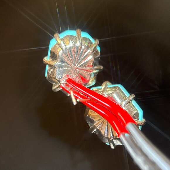 Turquoise Stud Earrings - Picture 4 of 6